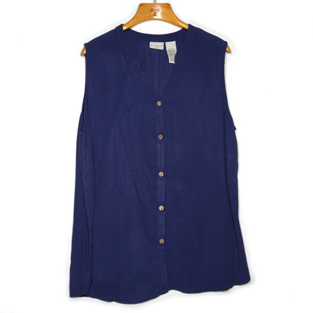 Plus size sleeveless tunic tank vest 22/24 NWOT